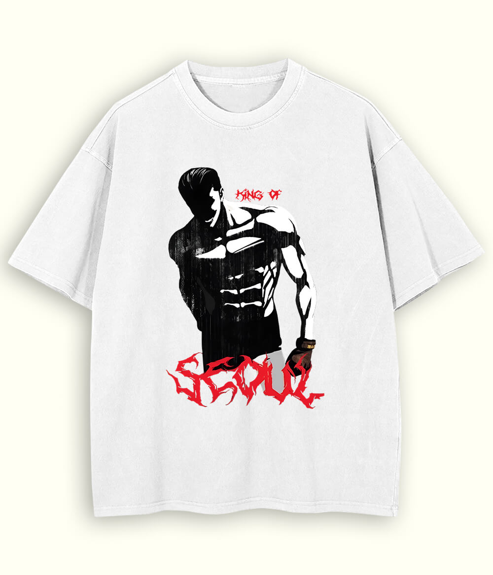 White SEOUL Oversized T-Shirt