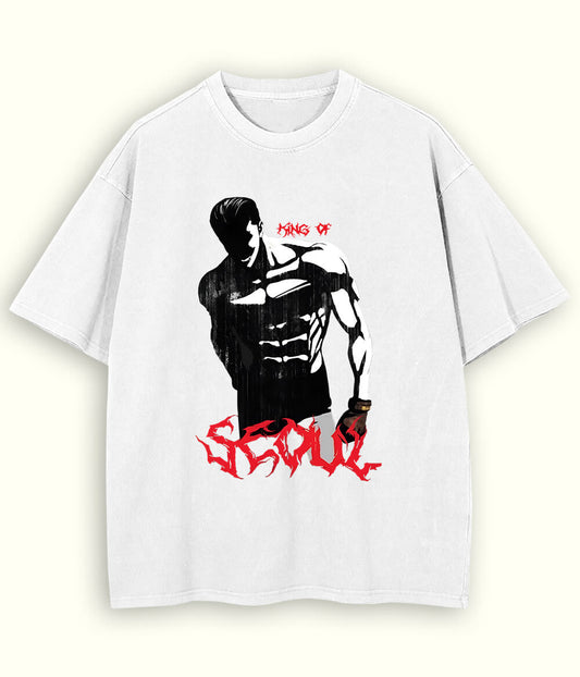 White SEOUL Oversized T-Shirt