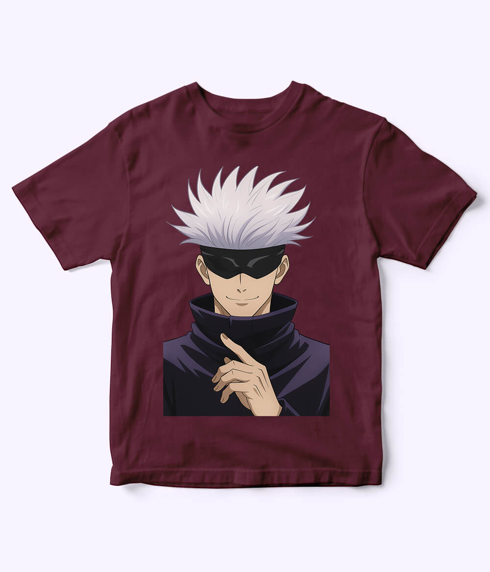 Maroon Satoru Gojo T-Shirt