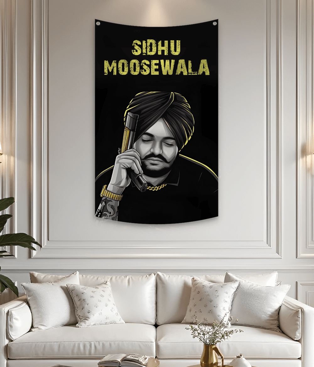 Sidhu Moosewala Poster Tapestry – Legend Tribute Wall Art