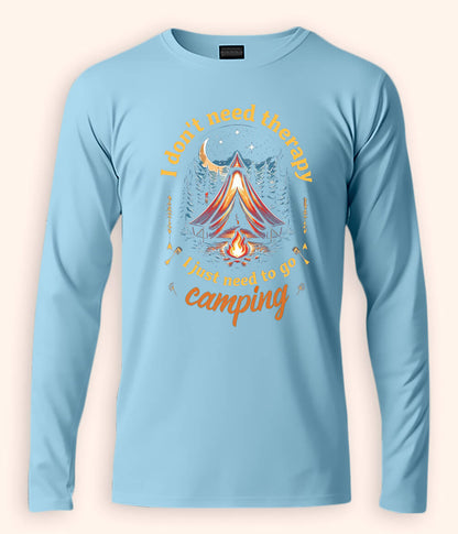 Camping Therapy Long Sleeve T-Shirt (Unisex)