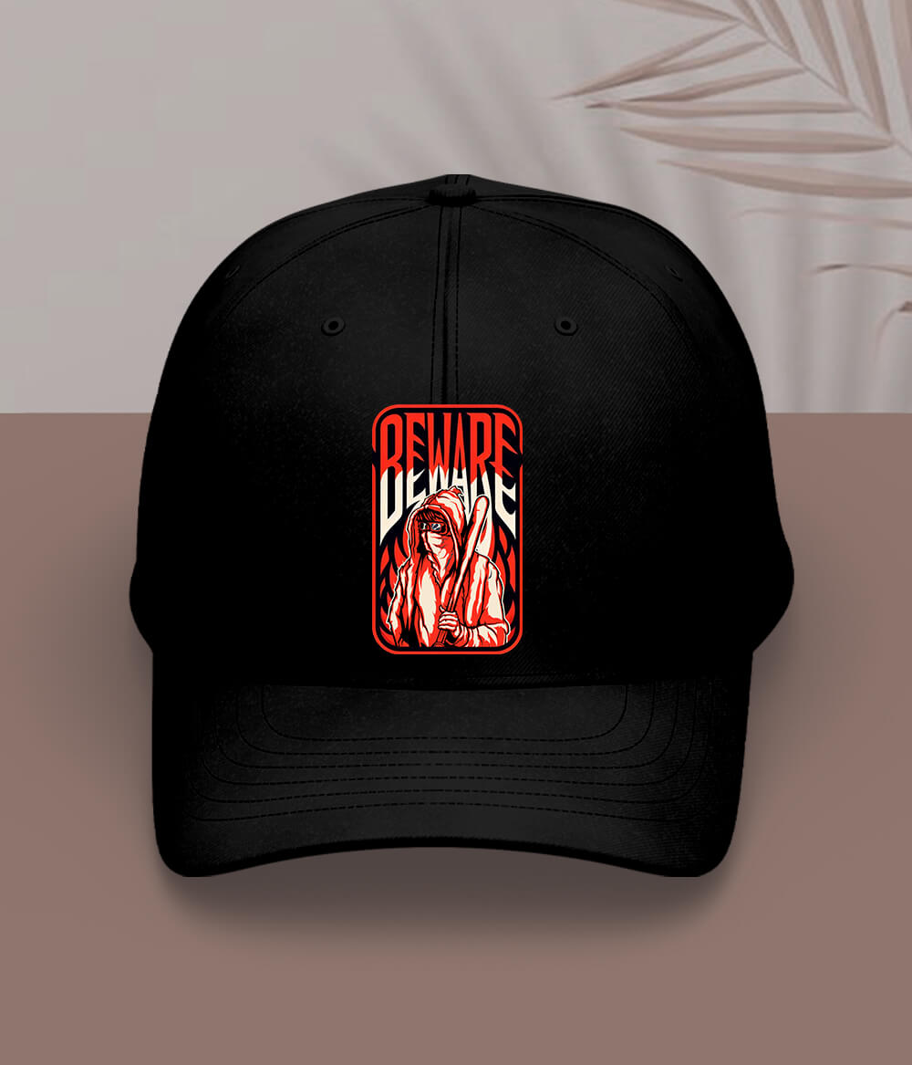 Black Spooky Halloween Cap 