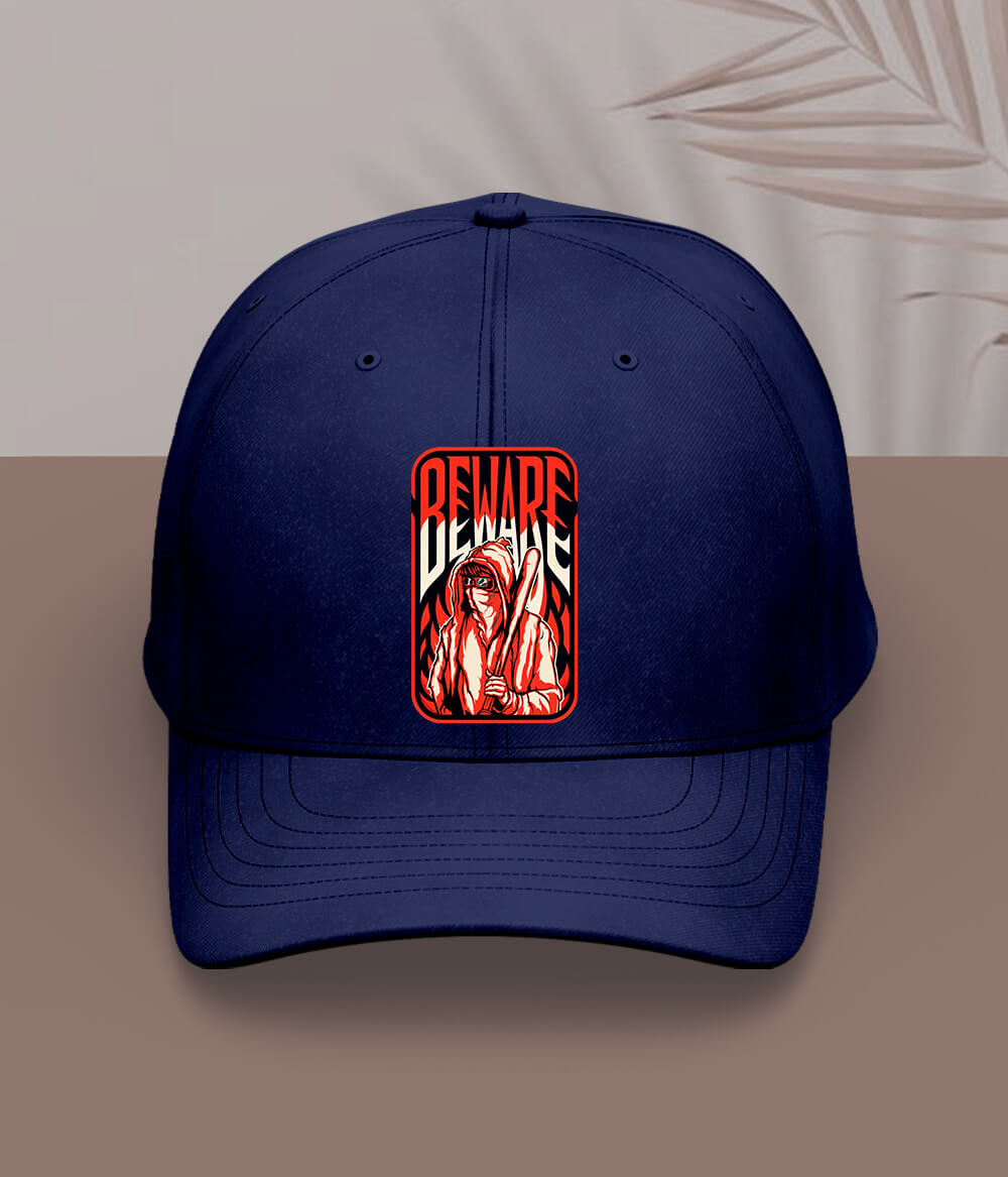 Navy Blue Spooky Halloween Cap