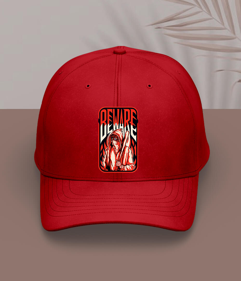 Red Spooky Halloween Cap