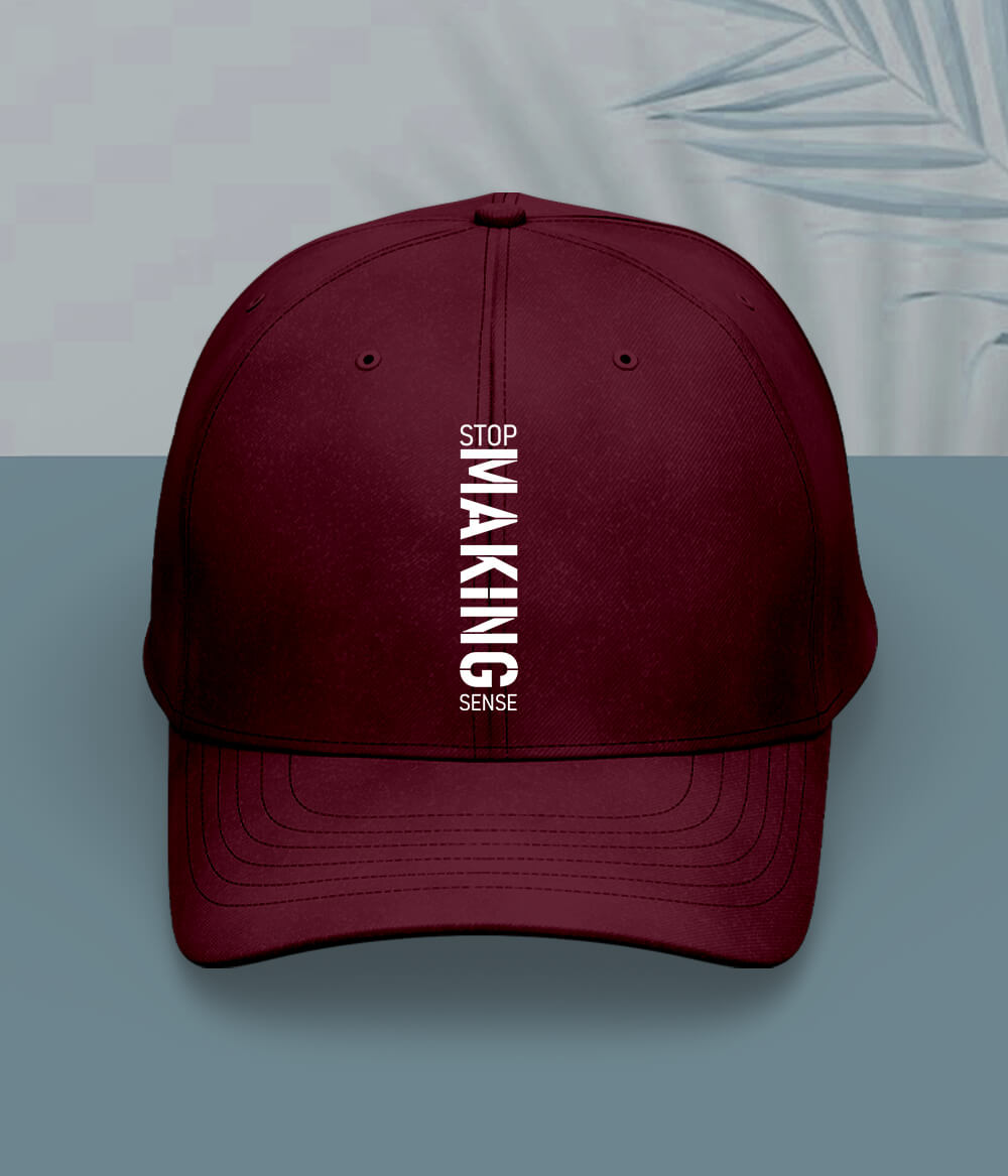 Maroon Stop Making Sense Cap