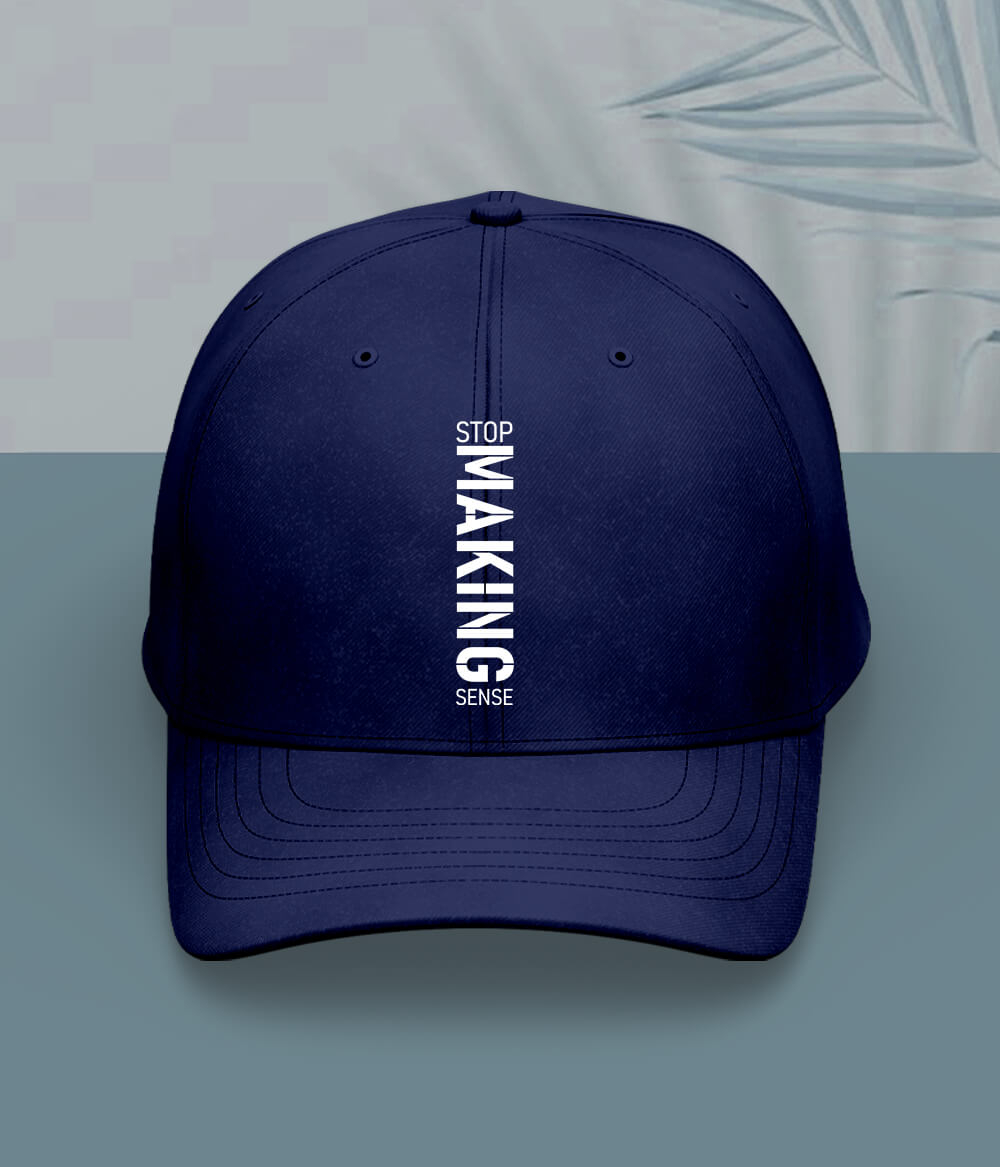Navy Blue Stop Making Sense Cap