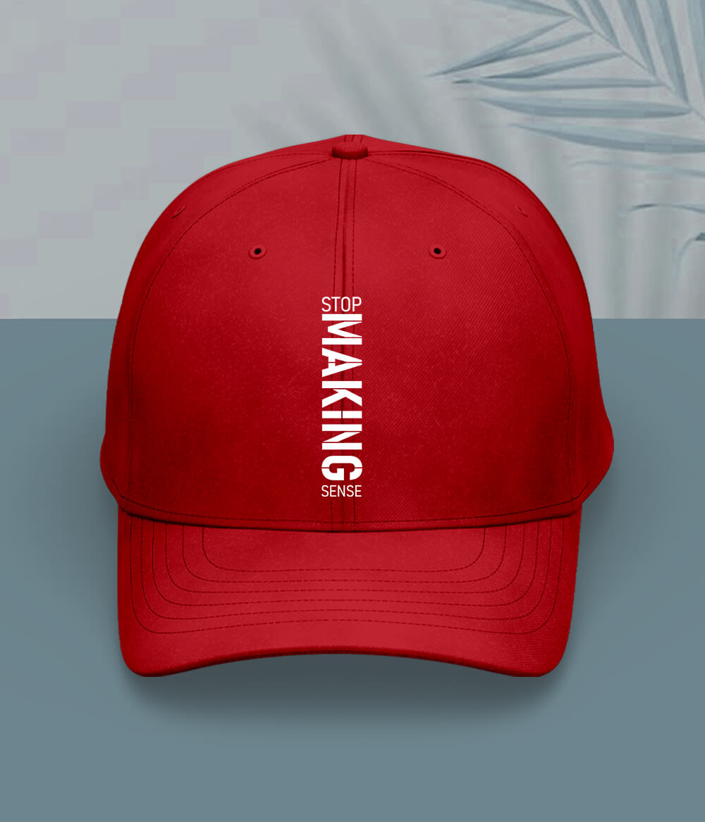 Red Stop Making Sense Cap
