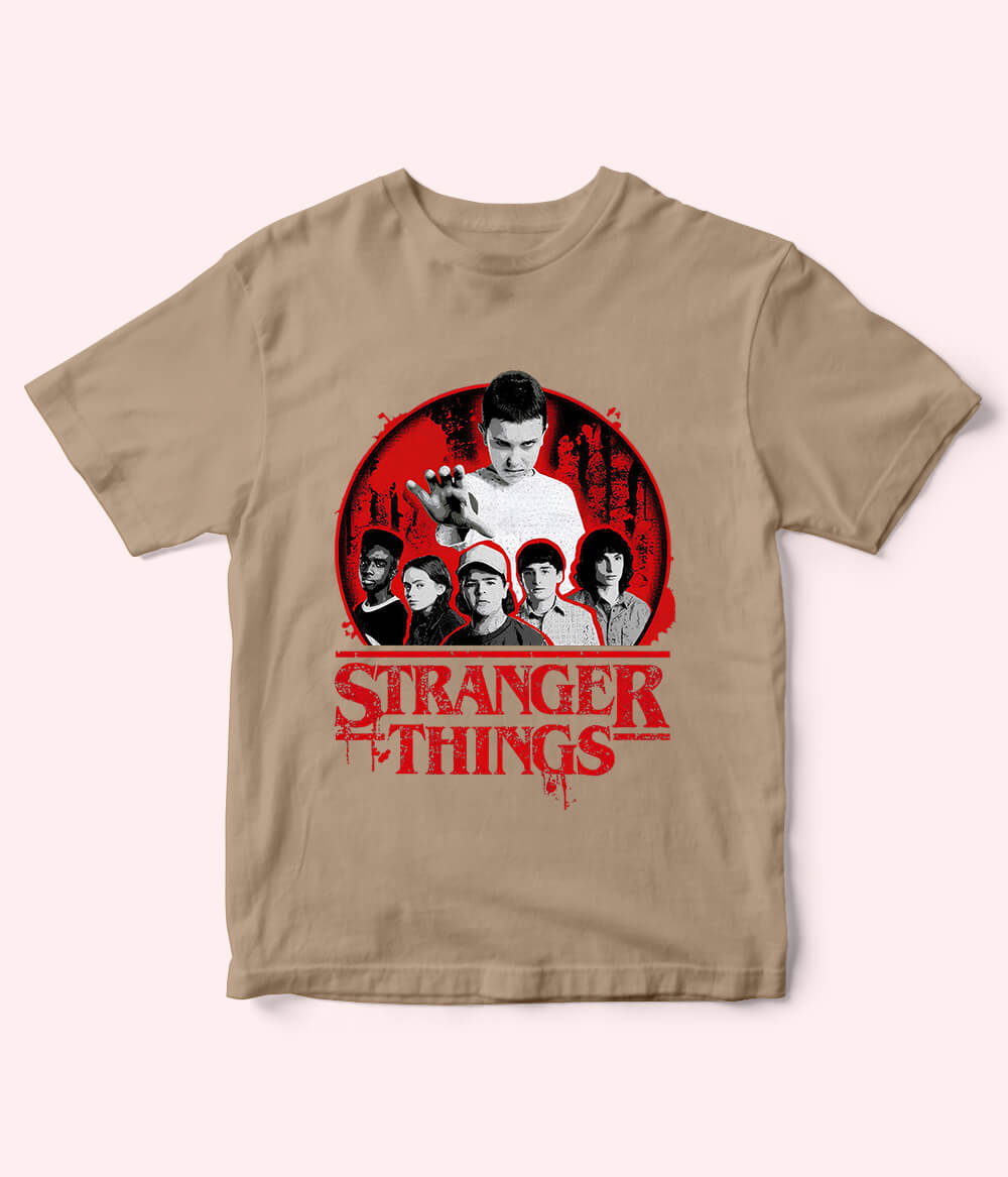 Beige Stranger Things T-Shirt
