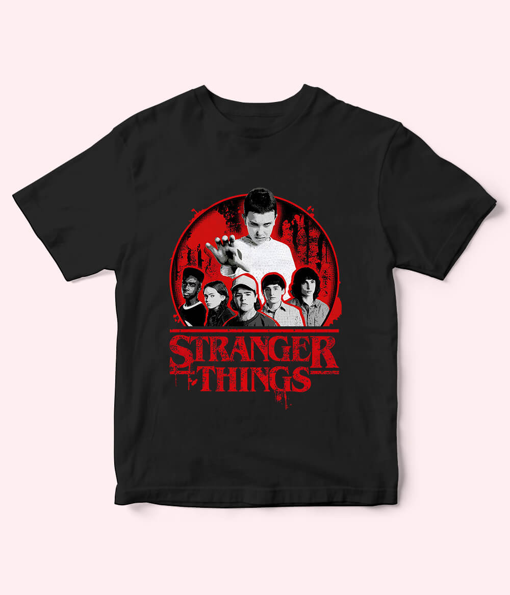 Black Stranger Things T-Shirt