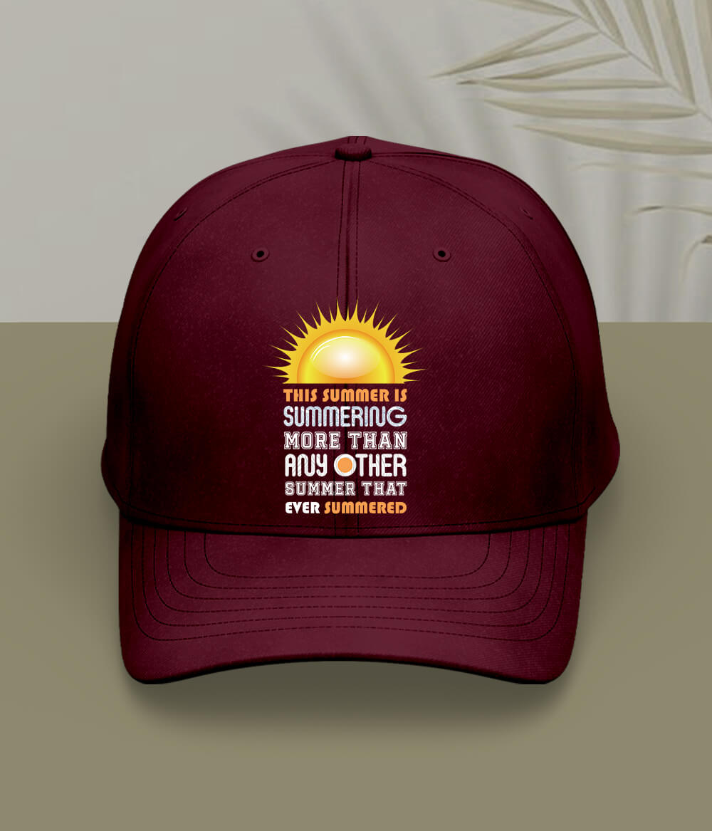 Maroon Summer Fun Cap