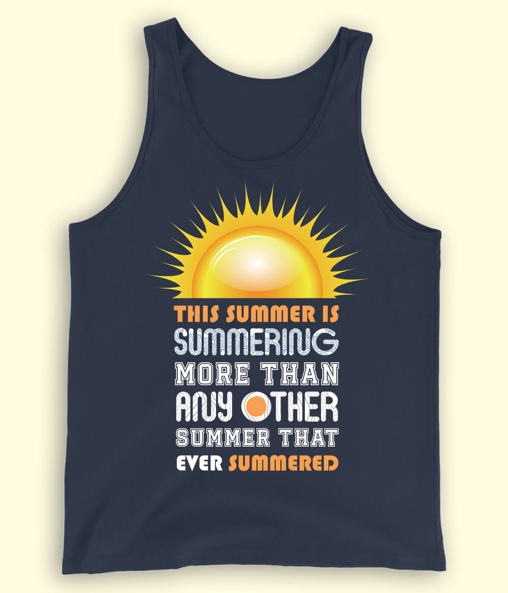 Navy Summer Fun Tanktop (Unisex)