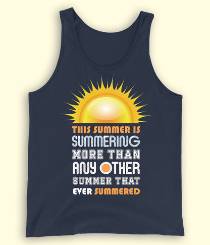 Navy Summer Fun Tanktop (Unisex)