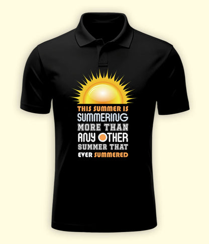 Black Summer Fun Polo T-Shirt (Unisex)