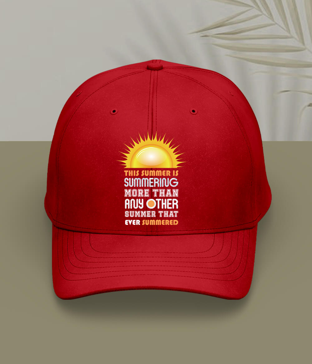 Red Summer Fun Cap