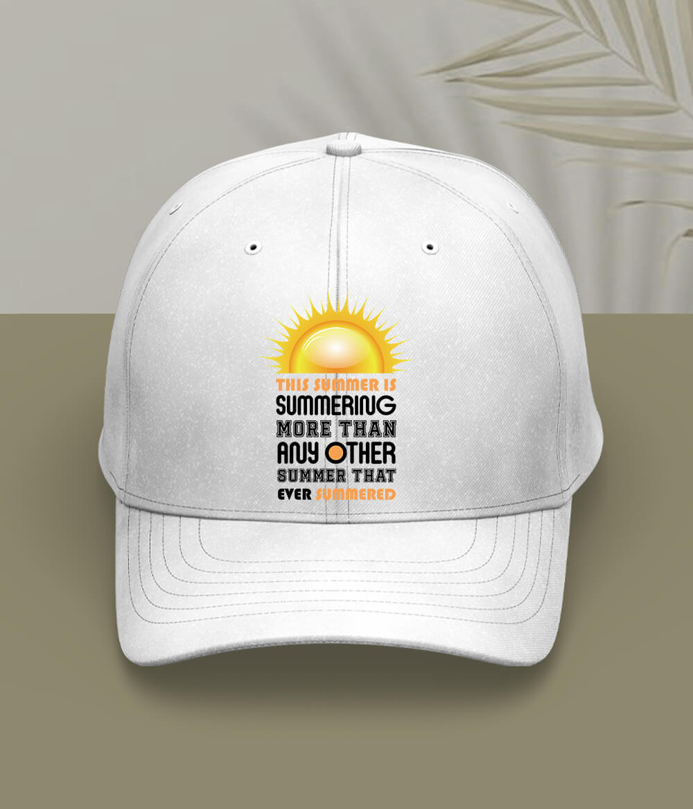 White Summer Fun Cap