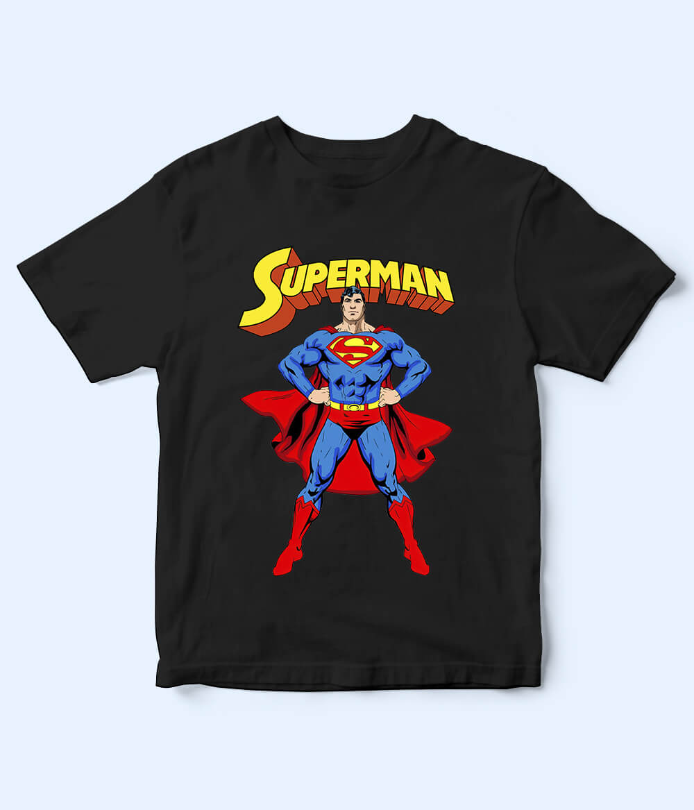 Superman Black T-Shirt for Kids