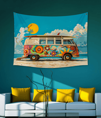 Surf Van Wall Hanging – Ocean Aesthetic Room Decor