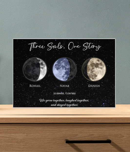 Three Moon Phase Plaque