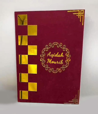 Customized Velvet Nikkah Book with Nikah Pen