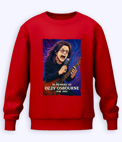 Red Tribute to Ozzy Osbourne Sweatshirt (Unisex)