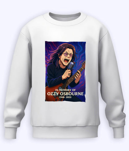 White Tribute to Ozzy Osbourne Sweatshirt (Unisex)