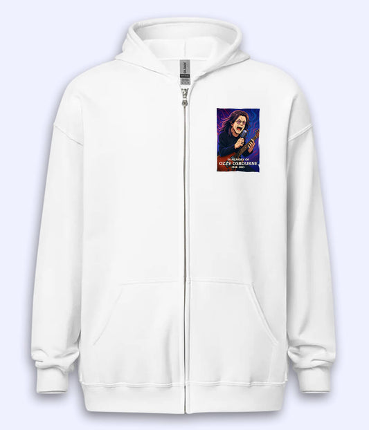 Tribute to Ozzy Osbourne Zipper Hoodie (Unisex)
