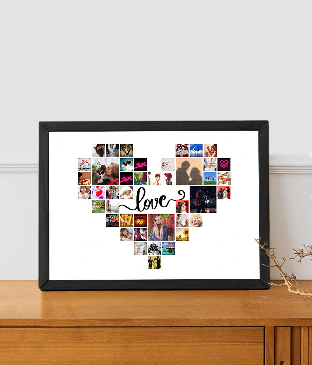 Multi Heart Frame Two Hearts One Love Frame | Customizable Love Photo Frame