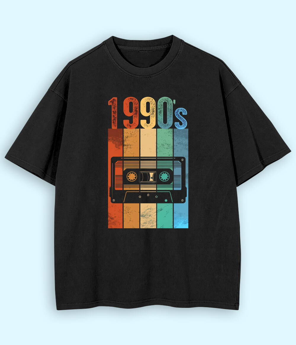 Vintage Music Oversized T-Shirt (Unisex)
