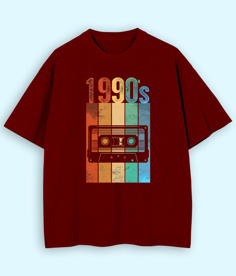 Vintage Music Oversized T-Shirt (Unisex)
