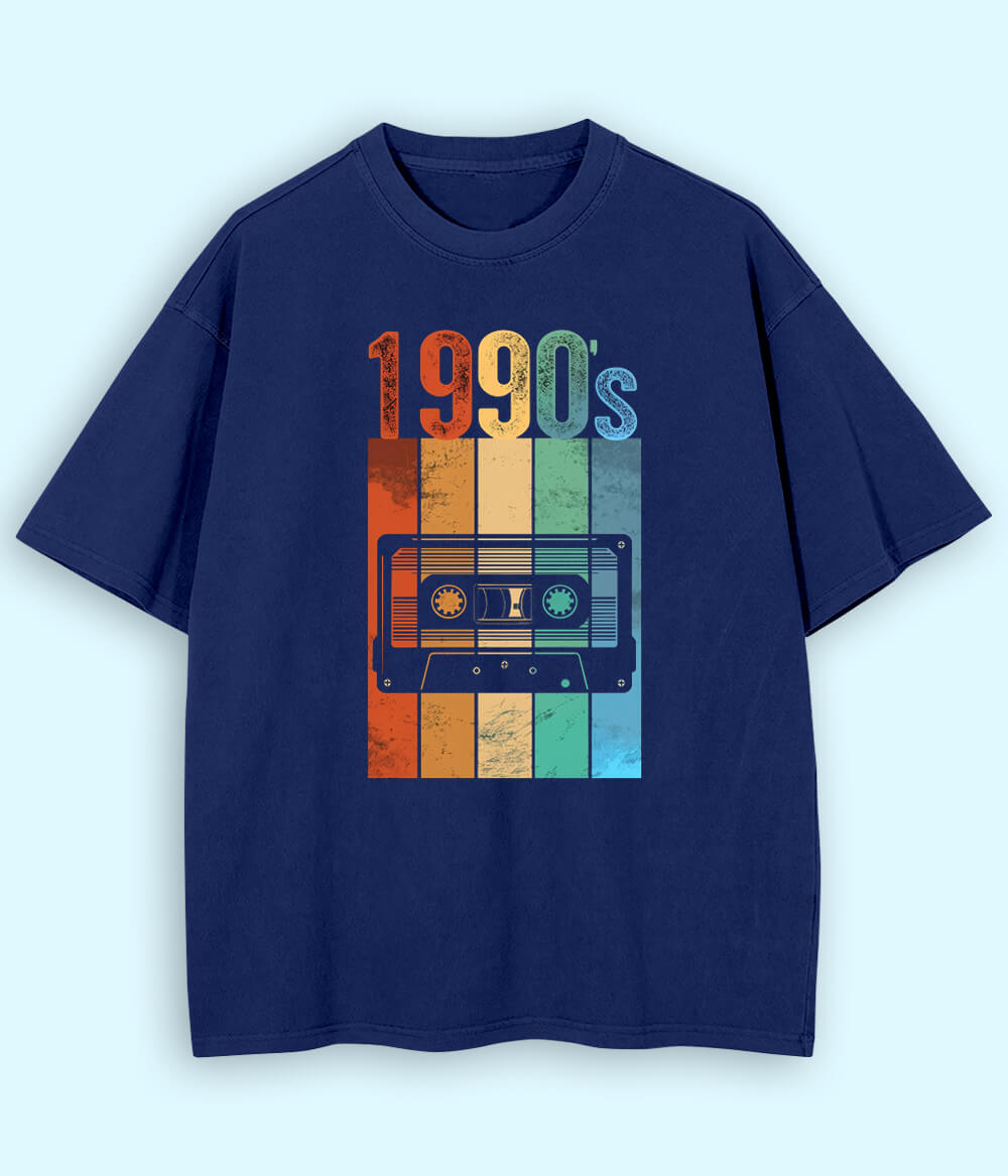 Vintage Music Oversized T-Shirt (Unisex)