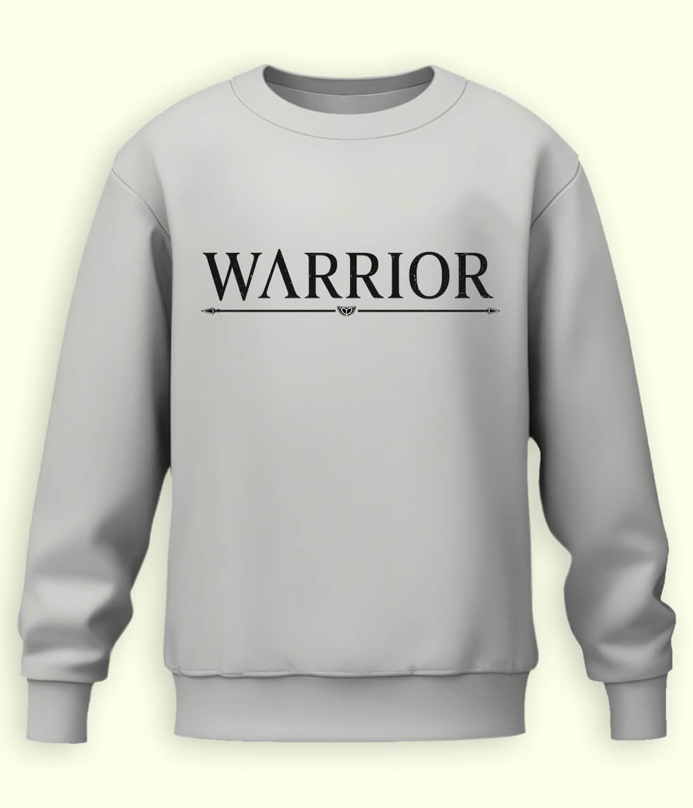 Heather Grey Warrior Sweatshirt (Unisex)