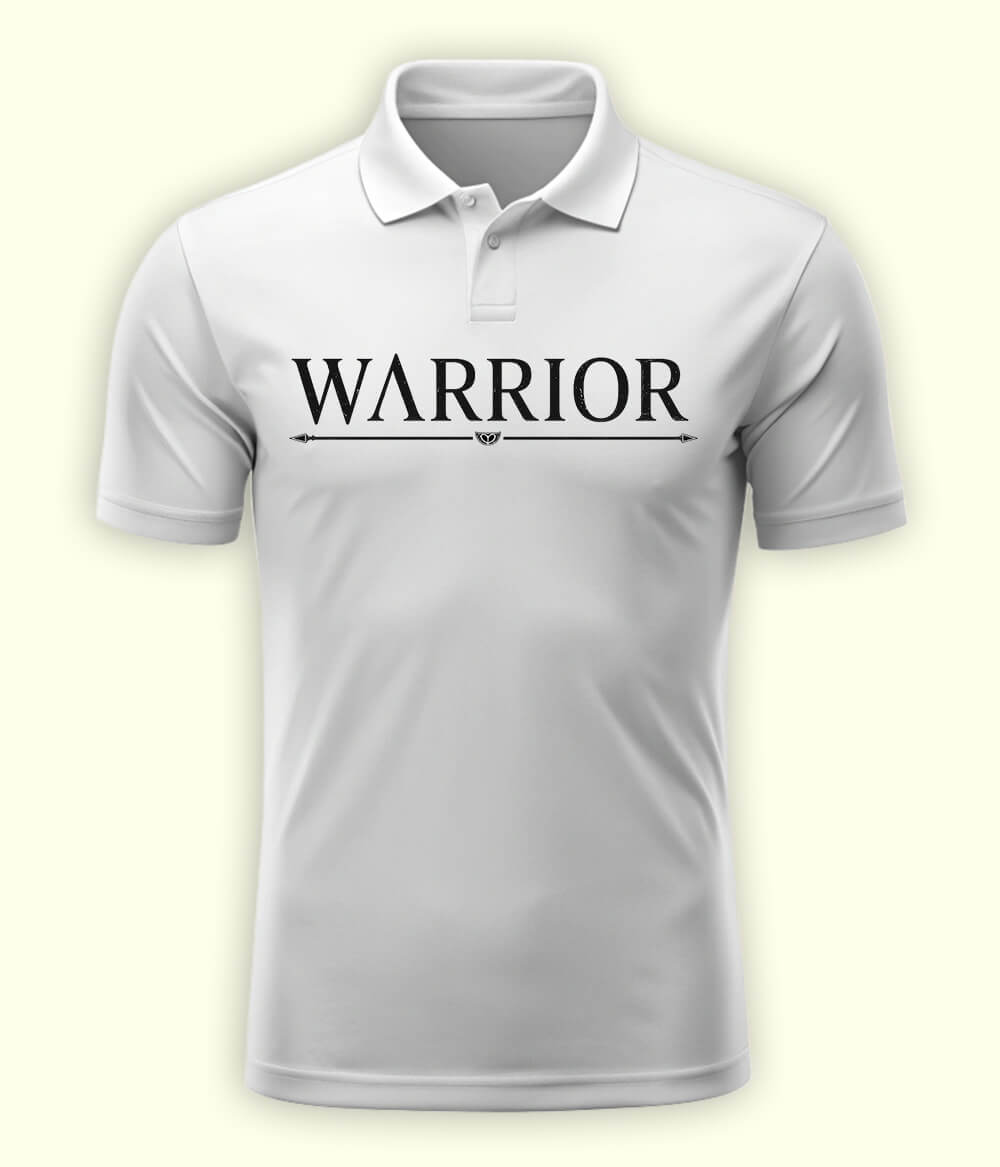 White Warrior Polo T-Shirt
