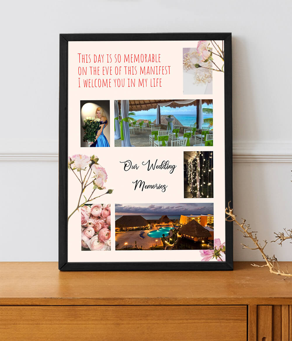 Personalized Wedding Memory Photo Frame | Home Decor