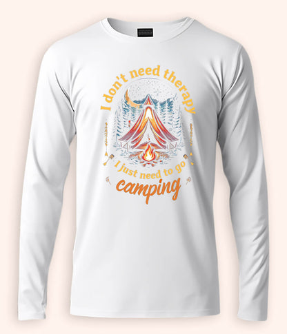 Camping Therapy Long Sleeve T-Shirt (Unisex)