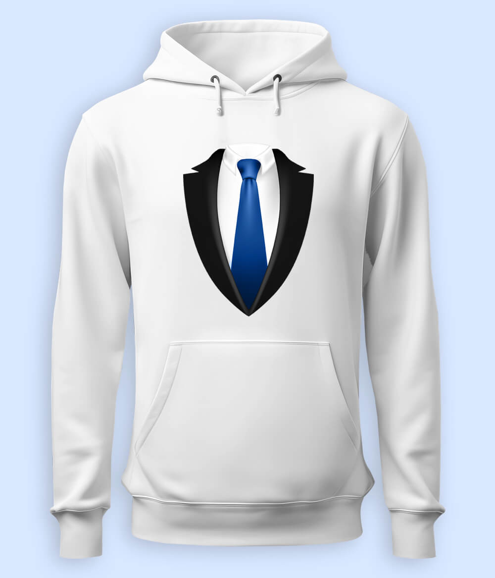 Formal Suit Graphic Hoodie