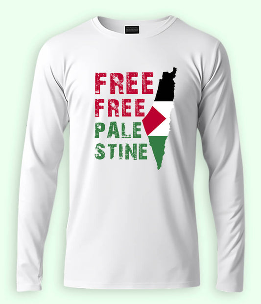 Free Free Palestine Full Sleeves Tee