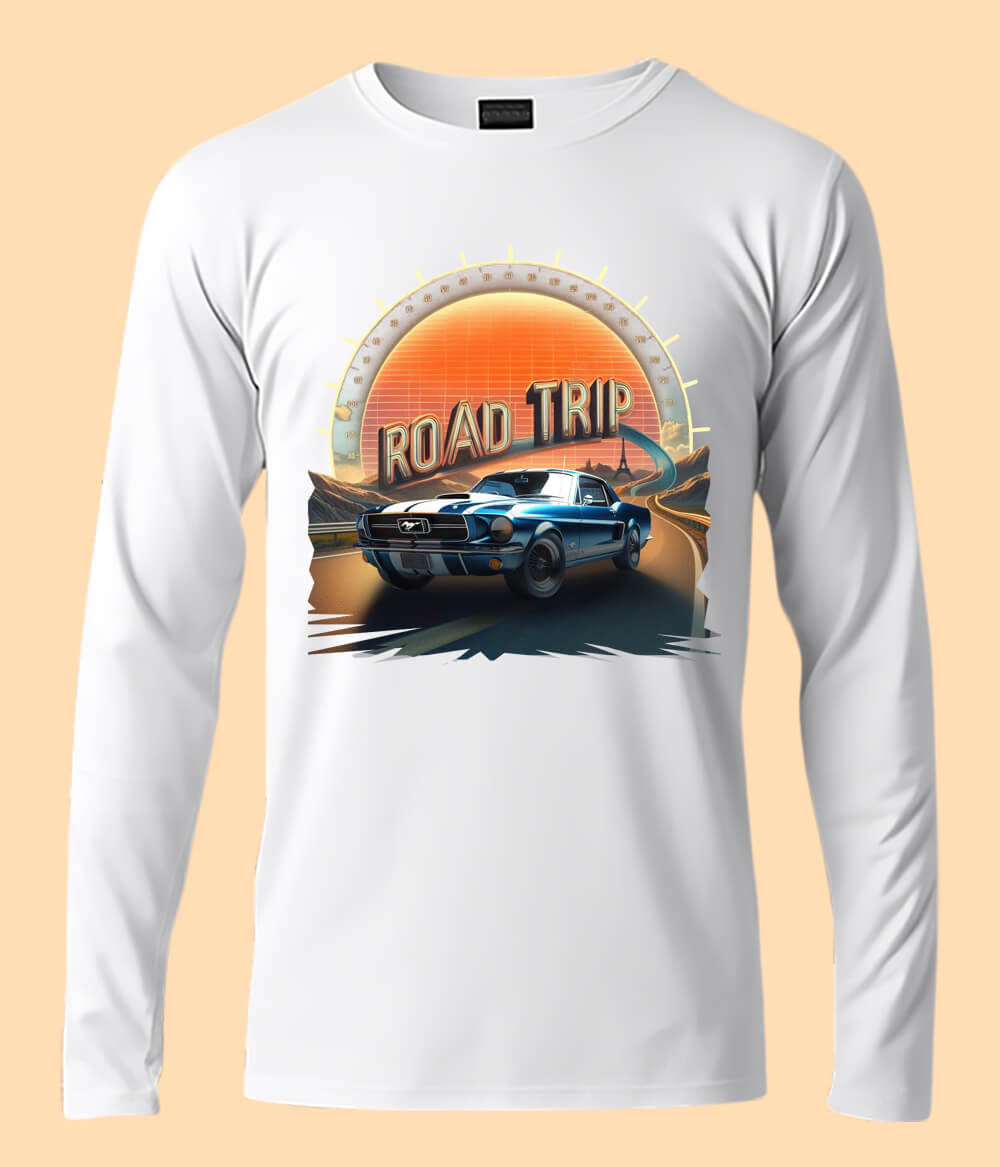 Road Trip Picnic Adventure Route Long Sleeve T-Shirt