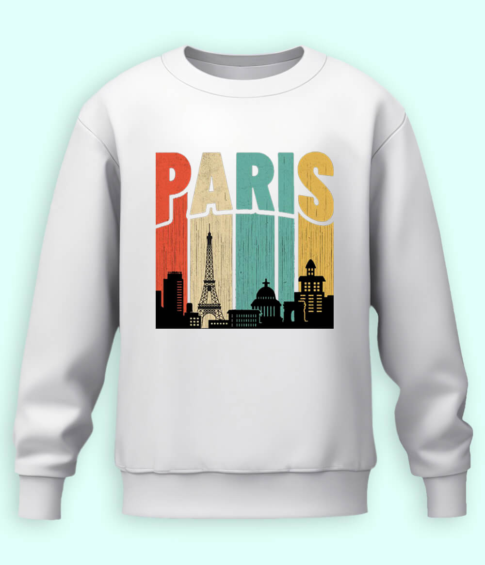 Sweatshirt Paris France With The Eiffel Tower (Unisex)