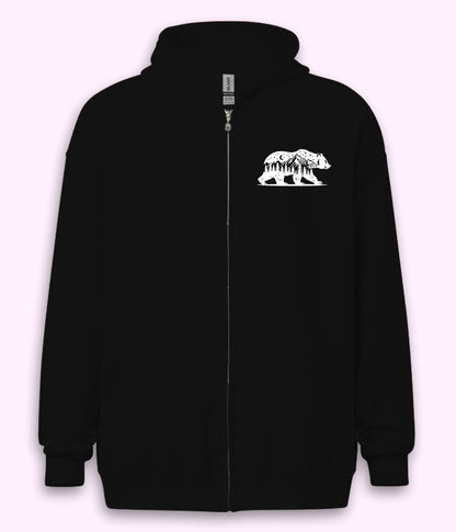 Wilderness Bear Zipper Hoodie