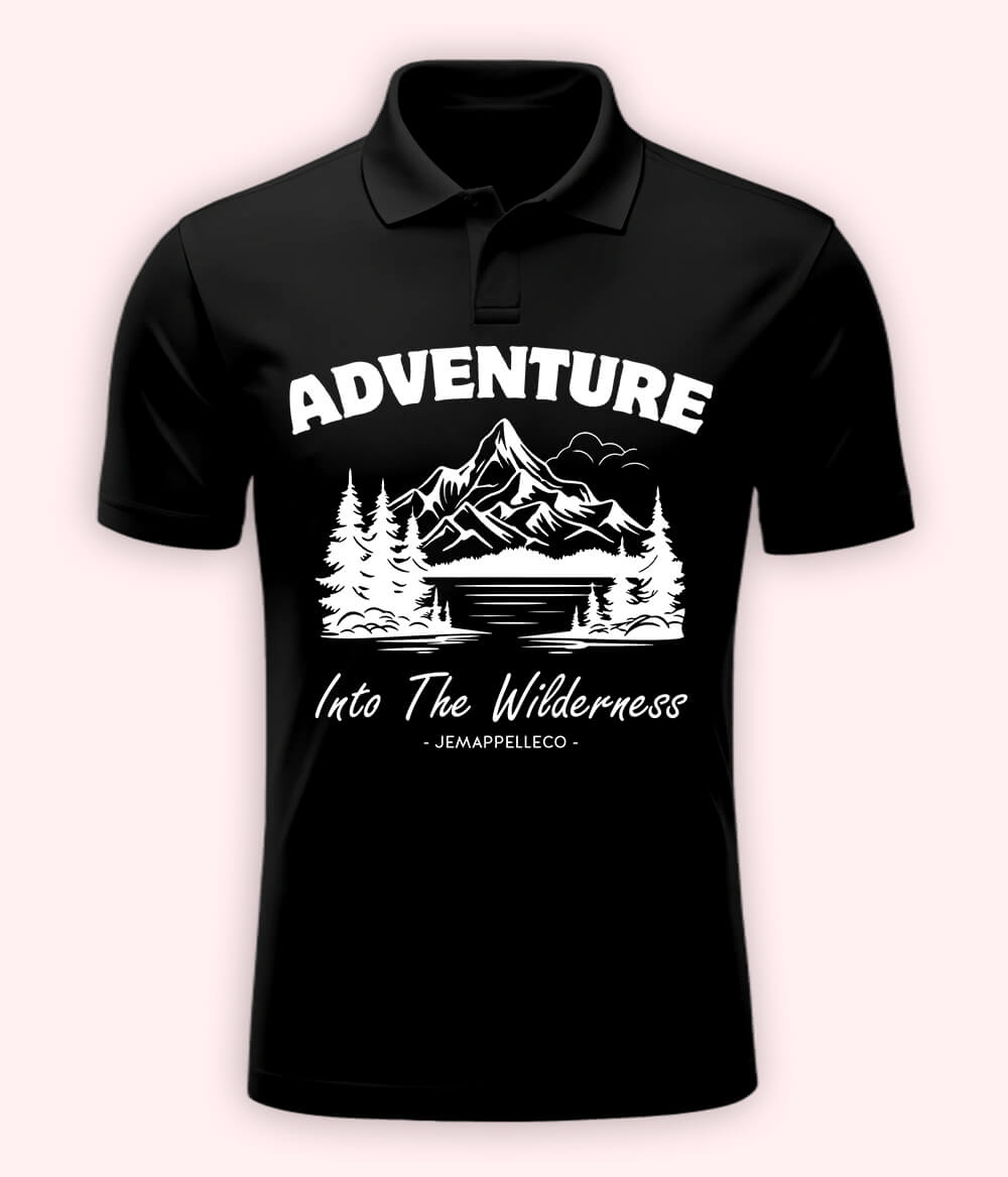 Black Wilderness Polo T-Shirt