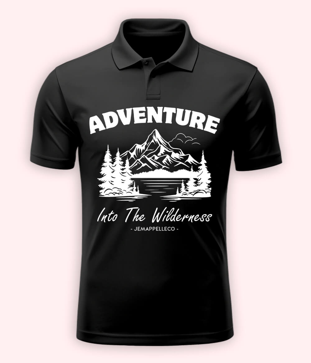 Charcoal Grey Wilderness Polo T-Shirt