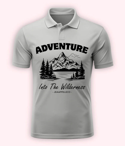 Heather Grey Wilderness Polo T-Shirt