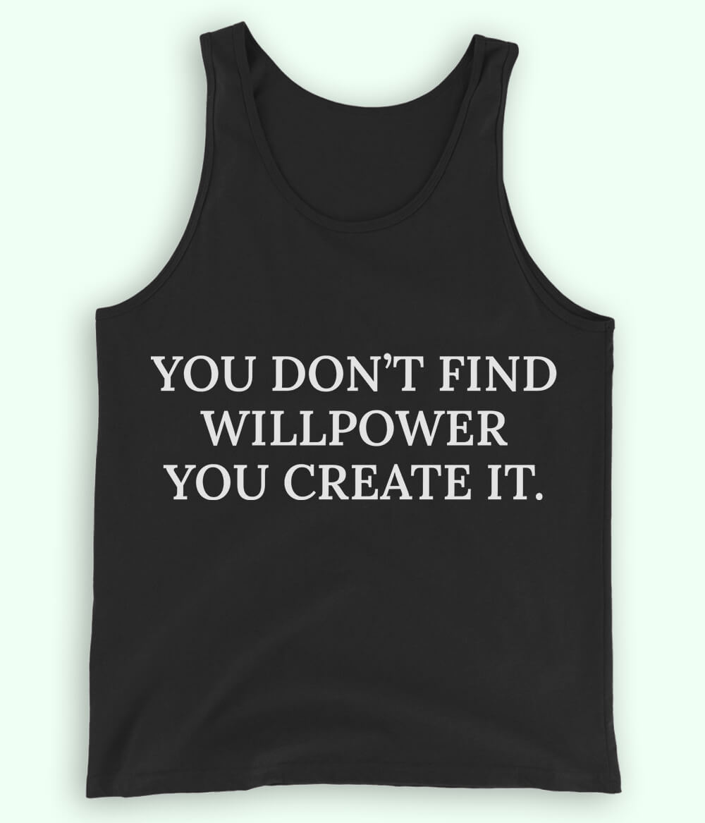 Black Will Power Tanktop