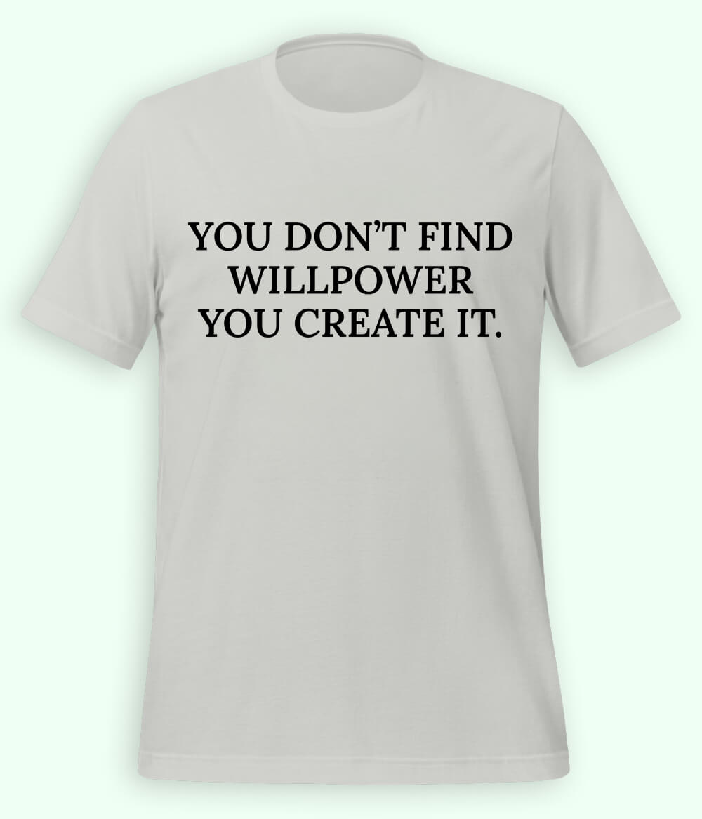 Heather Grey Willpower T-Shirt (Unisex)