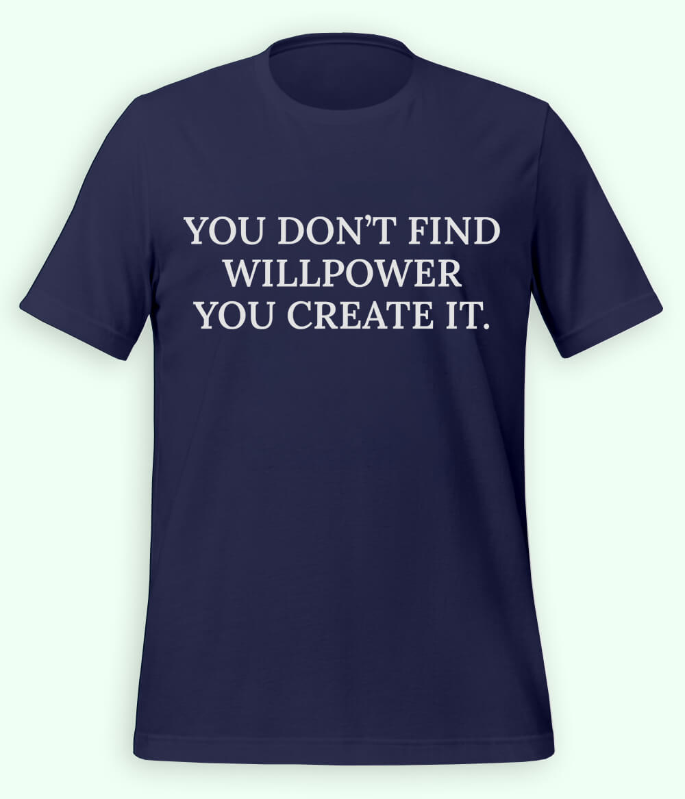 Navy Willpower T-Shirt (Unisex)