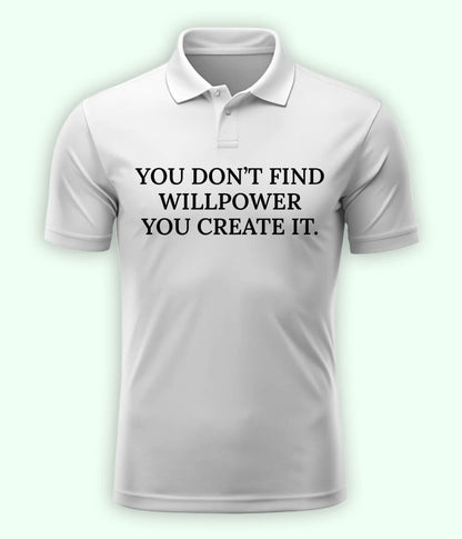White Willpower Polo T-Shirt
