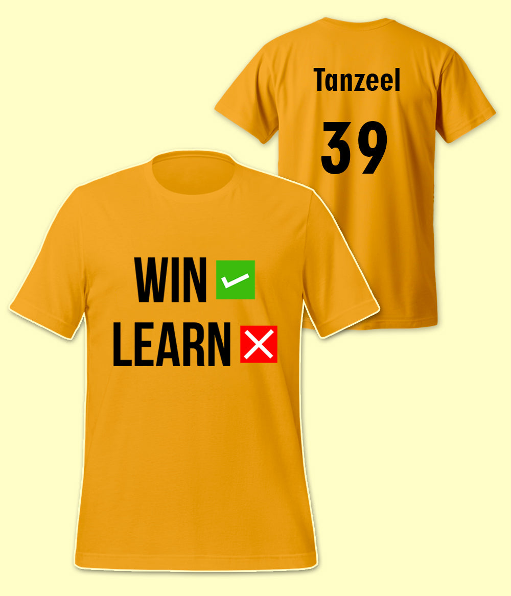 Win or Learn Cricket T-Shirt