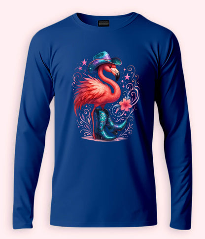 Women Fancy Long Sleeve Royal Blue T-Shirt
