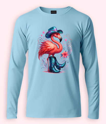 Women Fancy Long Sleeve Sky Blue T-Shirt