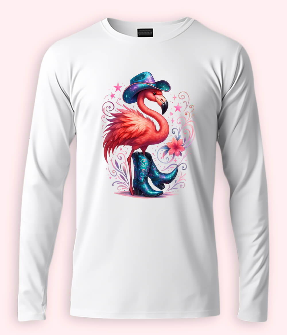 Women Fancy Long Sleeve White T-Shirt